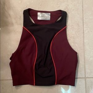 Betsy Johnson cropped workout top